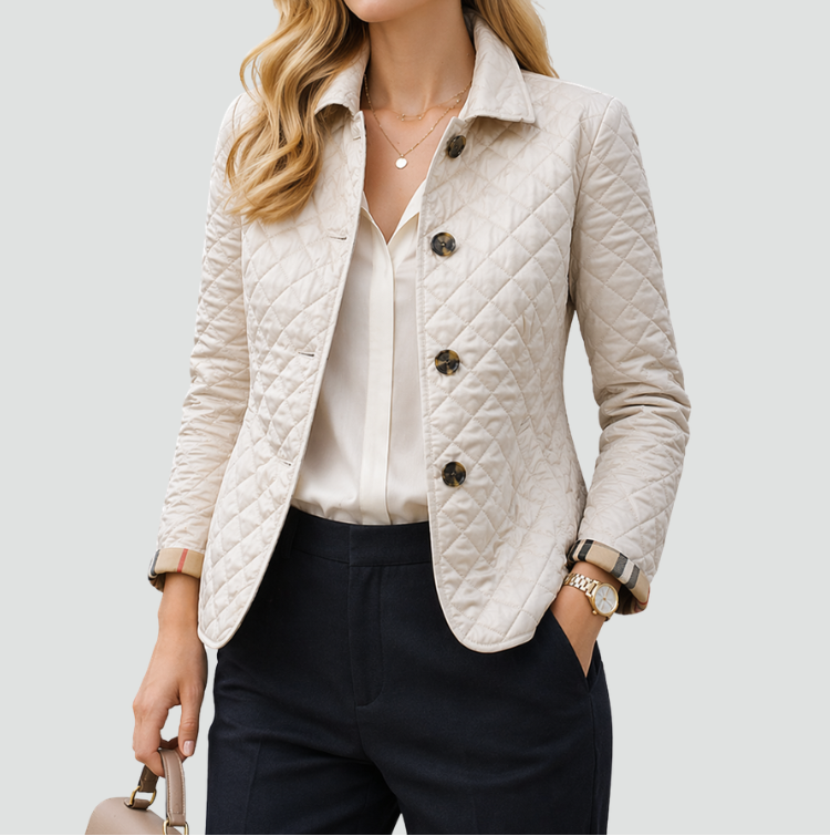 Veste Mi-saison Matelassée Légère Pour Femme, Avec Fermeture À Boutons : Une Veste Élégante Et Confortable Pour Le Printemps Et L'automne