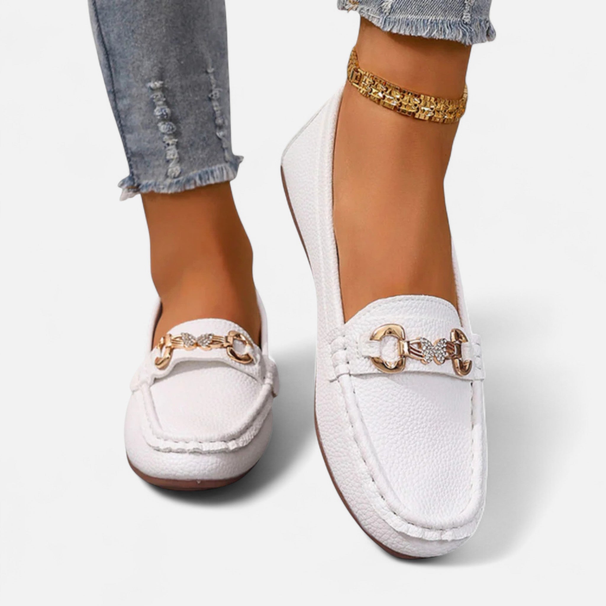 Modero | Mocassins femme à mors métallique