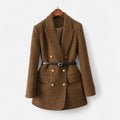 Modero | Manteau croisé femme, aspect chiné