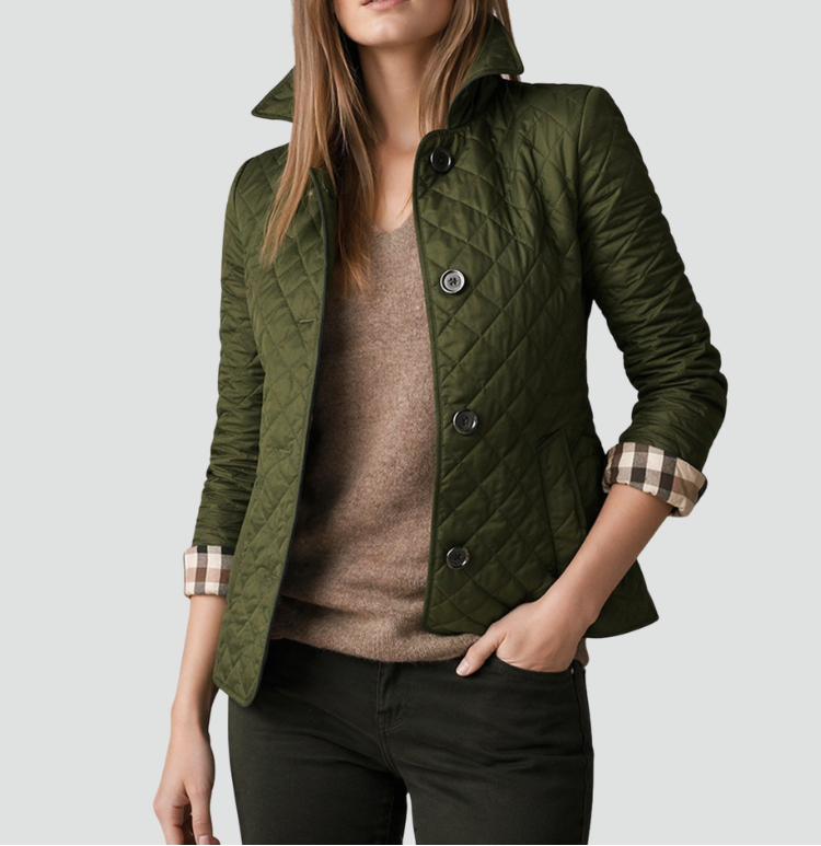 Veste Mi-saison Matelassée Légère Pour Femme, Avec Fermeture À Boutons : Une Veste Élégante Et Confortable Pour Le Printemps Et L'automne