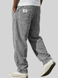 Pantalon En Velours Côtelé Pour Homme, Coupe Ample Et Cordon De Serrage : Un Pantalon Confortable Pour Tous Les Jours, Idéal Pour Un Look Décontracté