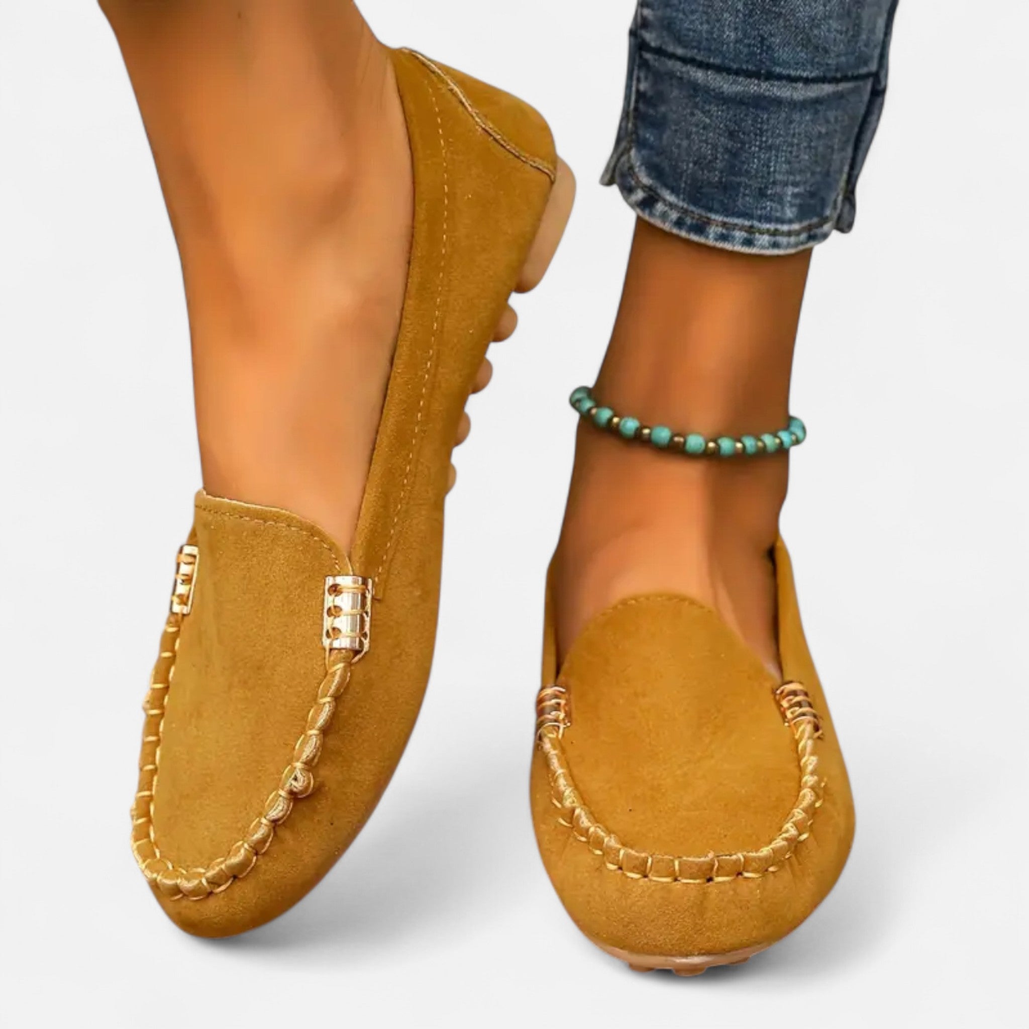 Modero | Mocassins femme à ornement métallique