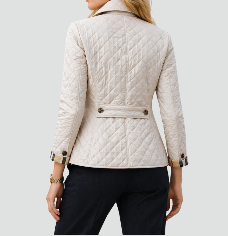 Veste Mi-saison Matelassée Légère Pour Femme, Avec Fermeture À Boutons : Une Veste Élégante Et Confortable Pour Le Printemps Et L'automne
