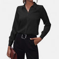 Modero | Blouse femme à col V boutonné, coupe ajustée