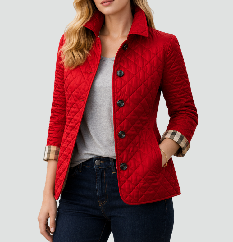 Veste Mi-saison Matelassée Légère Pour Femme, Avec Fermeture À Boutons : Une Veste Élégante Et Confortable Pour Le Printemps Et L'automne