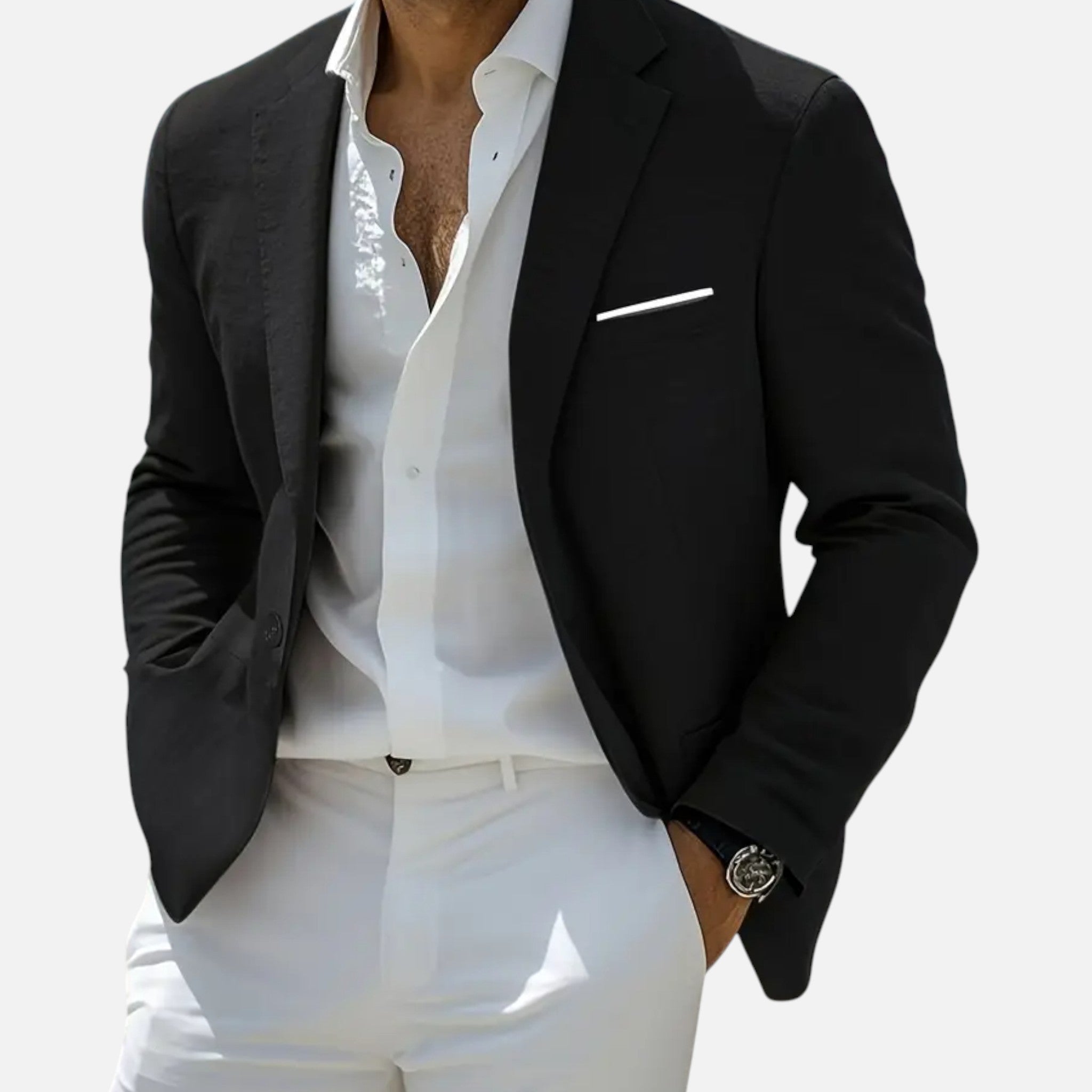 Modero | Blazer homme simple boutonnage, coupe structurée