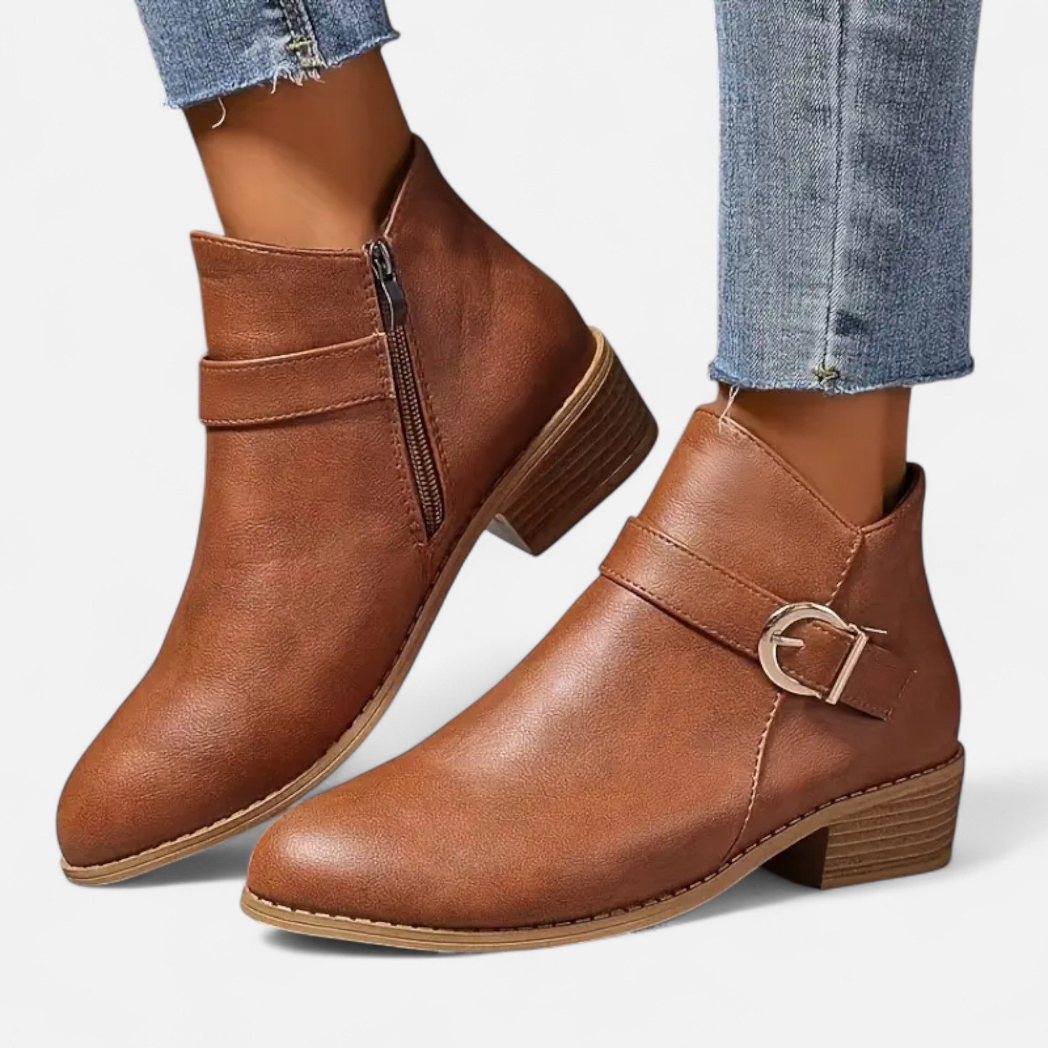 Modero | Bottines femme à bout pointu et boucle