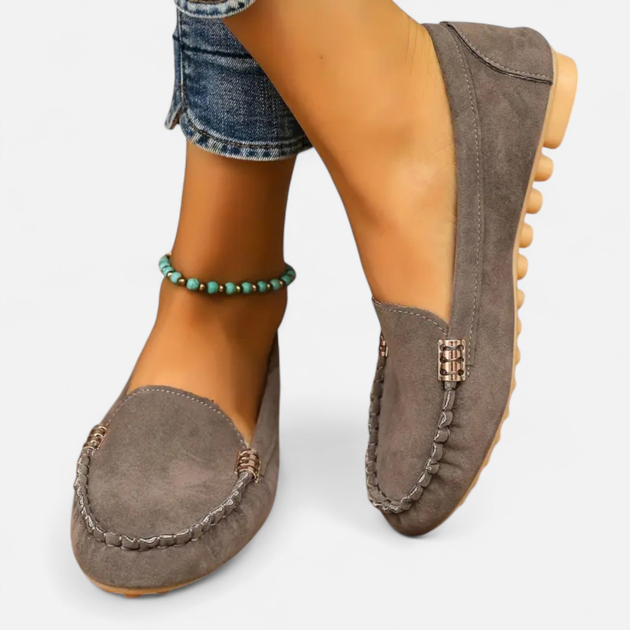 Modero | Mocassins femme à ornement métallique