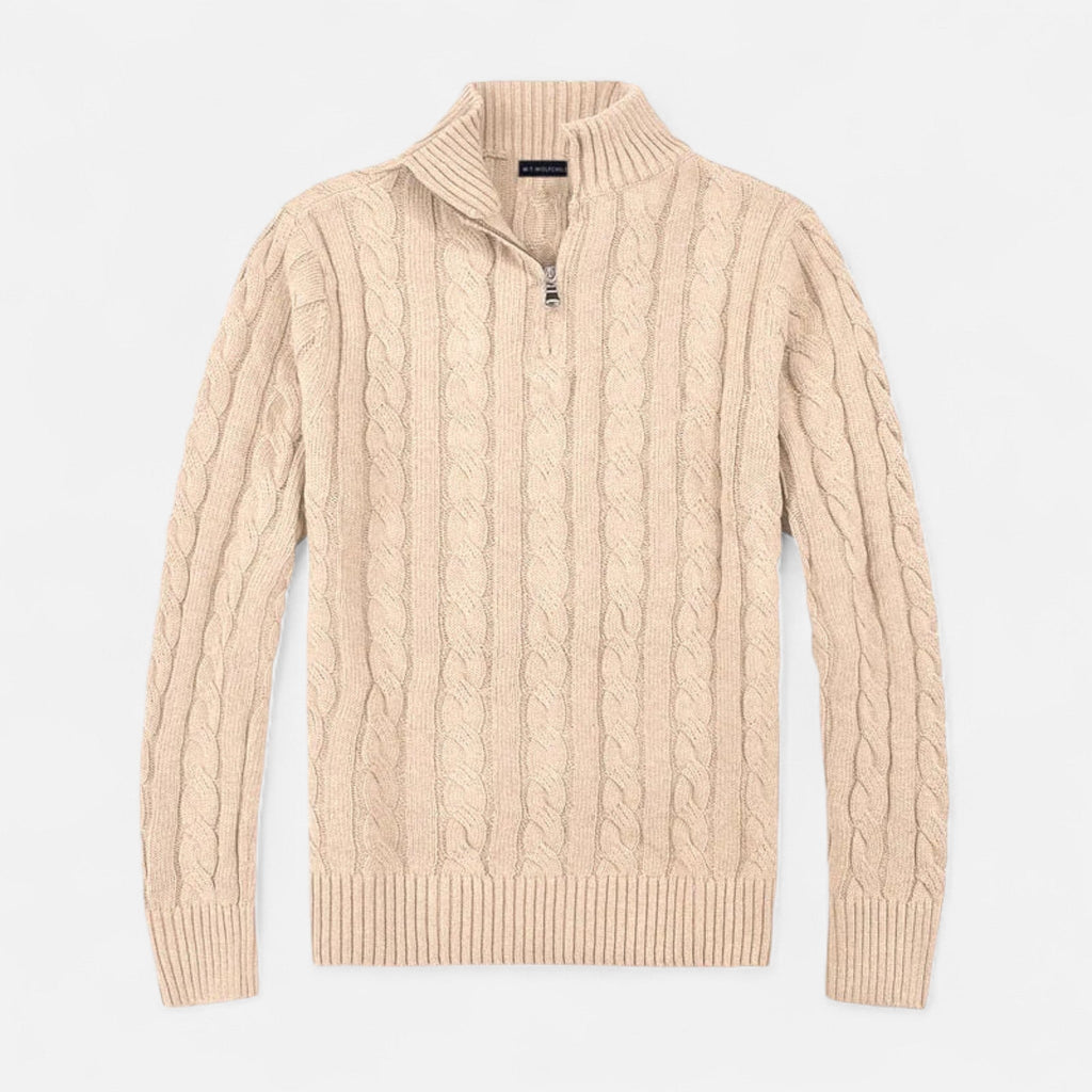 Modero | Pull homme demi-zip, style old money