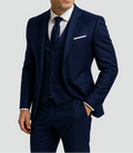 Costume Trois Pièces Slim Pour Homme Avec Gilet : Une Tenue Élégante Et Sur Mesure, Idéale Pour Les Mariages, Les Réunions Professionnelles Et Les Occasions Formelles