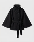 Manteau Pour Femme En Mélange De Laine, Avec Ceinture Et Col Montant : Un Manteau D'hiver Élégant, Idéal Pour Le Bureau, Les Soirées Et Les Tenues D'hiver Raffinées