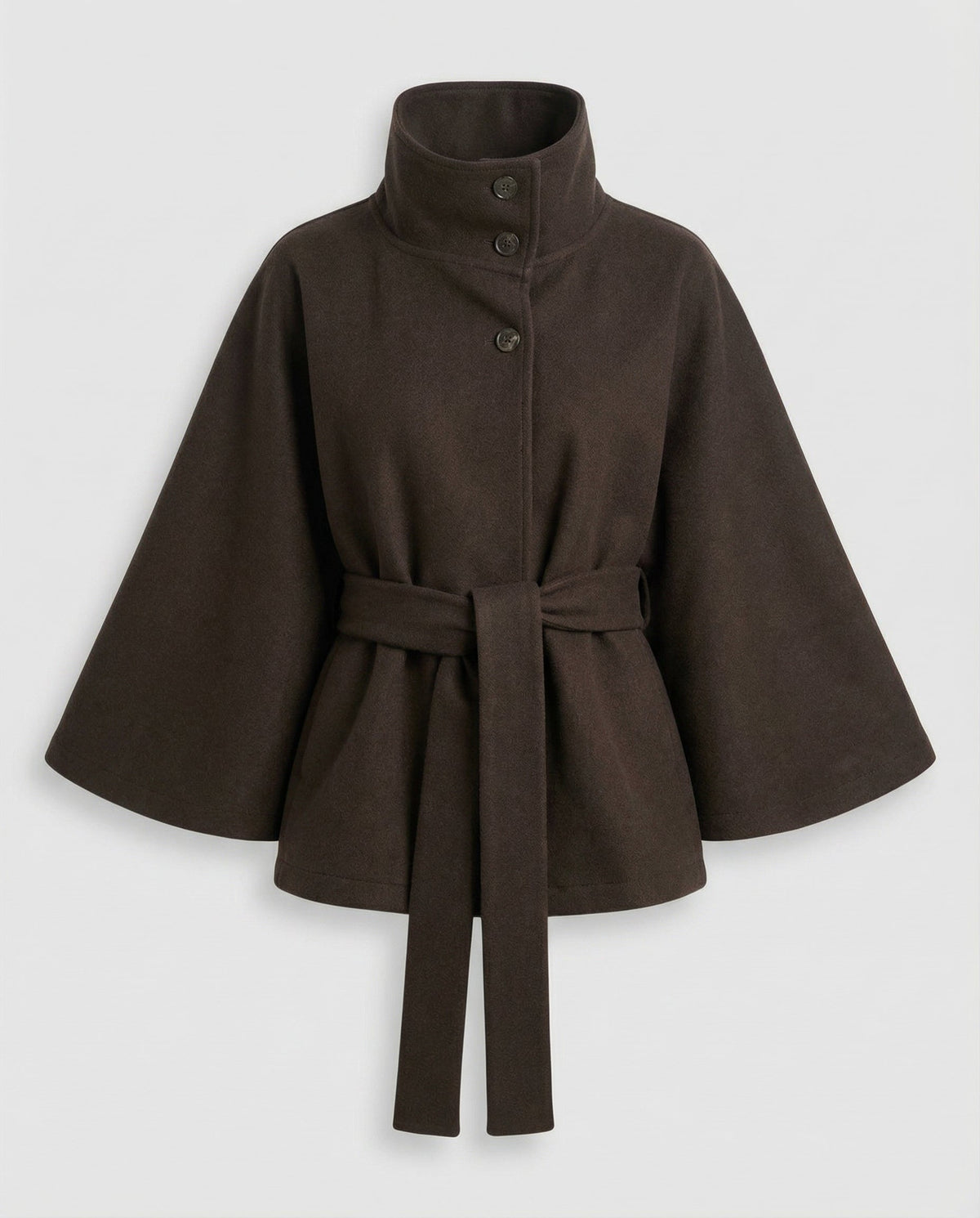 Manteau Pour Femme En Mélange De Laine, Avec Ceinture Et Col Montant : Un Manteau D'hiver Élégant, Idéal Pour Le Bureau, Les Soirées Et Les Tenues D'hiver Raffinées