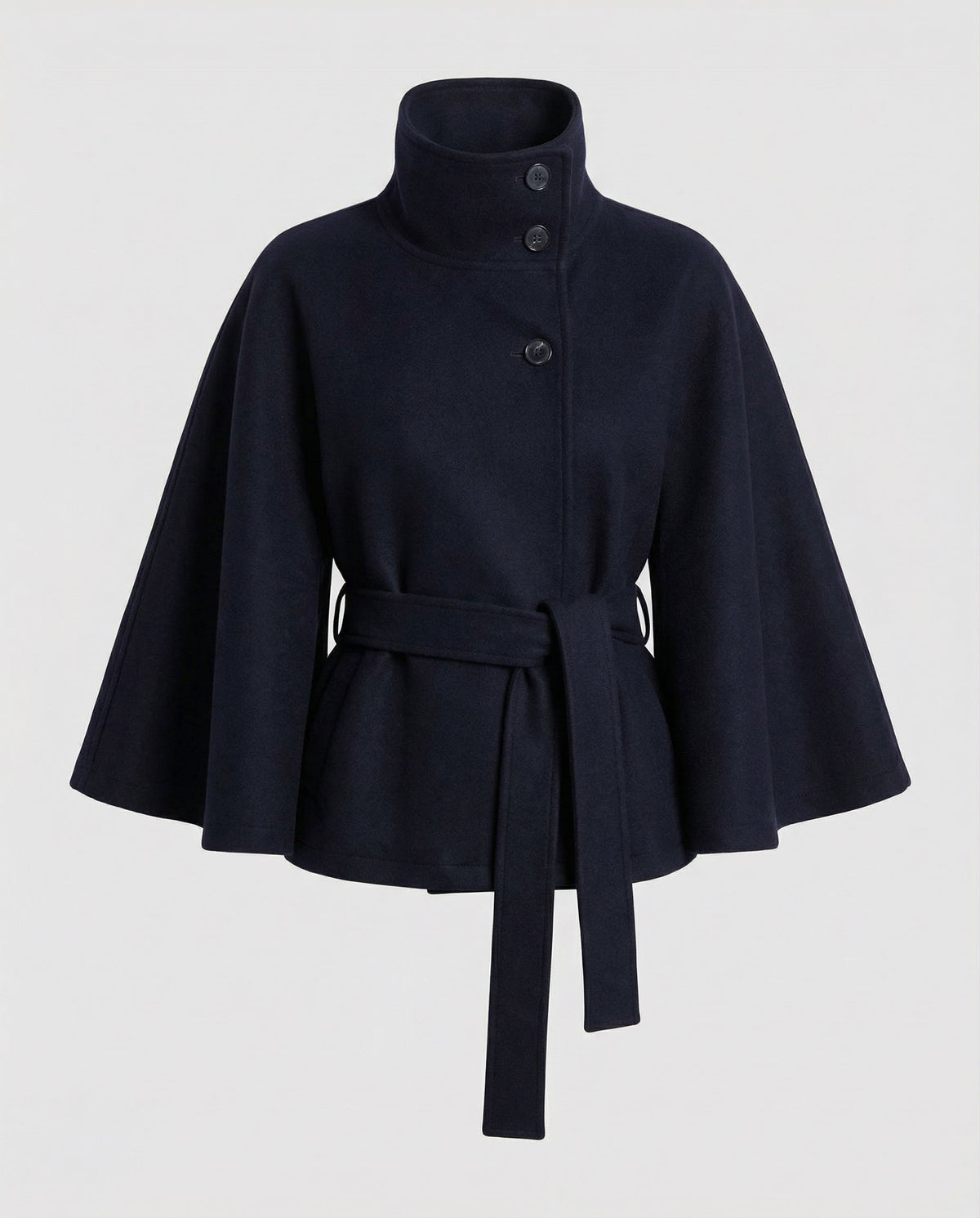 Manteau Pour Femme En Mélange De Laine, Avec Ceinture Et Col Montant : Un Manteau D'hiver Élégant, Idéal Pour Le Bureau, Les Soirées Et Les Tenues D'hiver Raffinées
