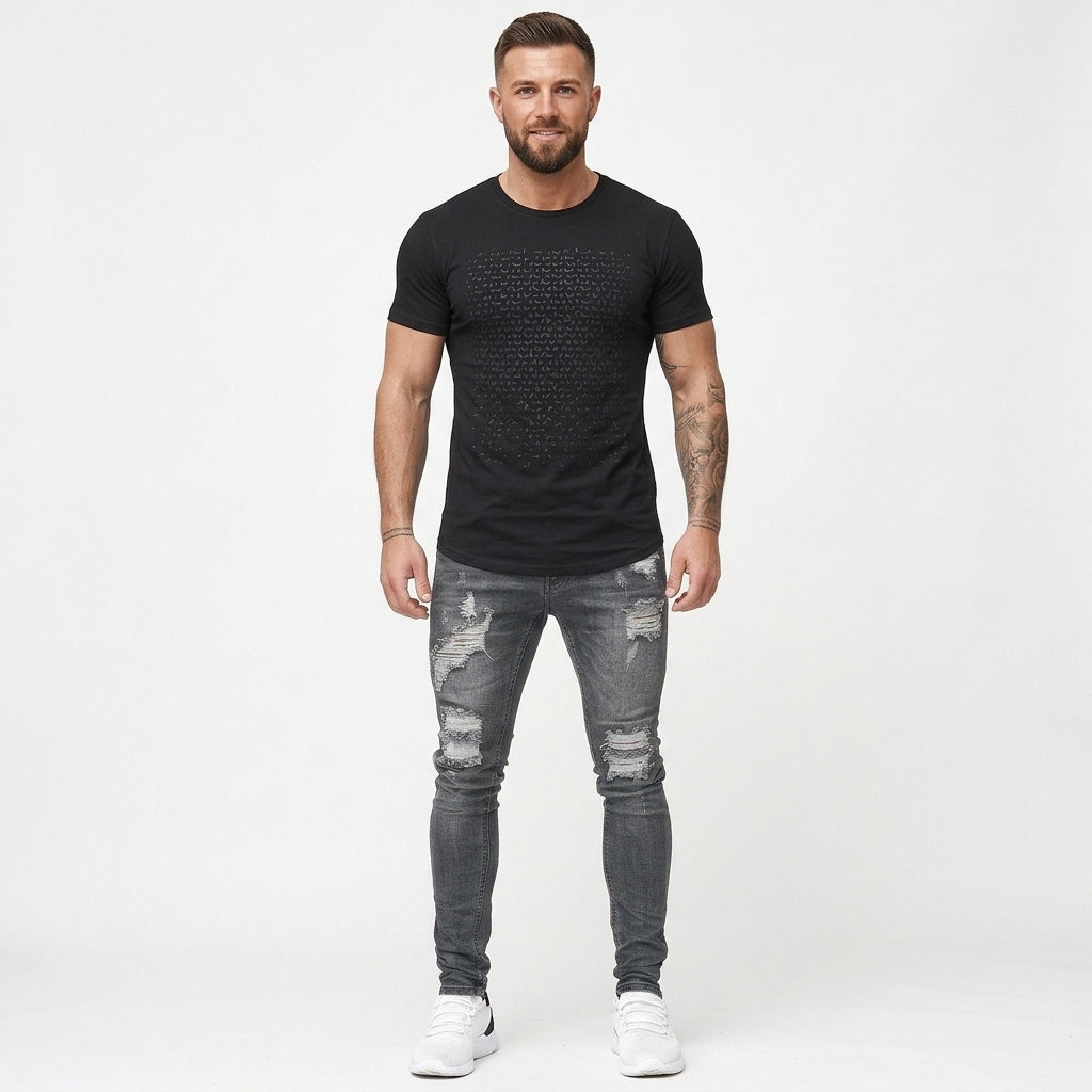 Jean Slim Pour Homme, Extensible Et Avec Des Effets Usés — Un Jean En Denim Confortable Et Résistant, Idéal Pour Un Look Décontracté AU Quotidien