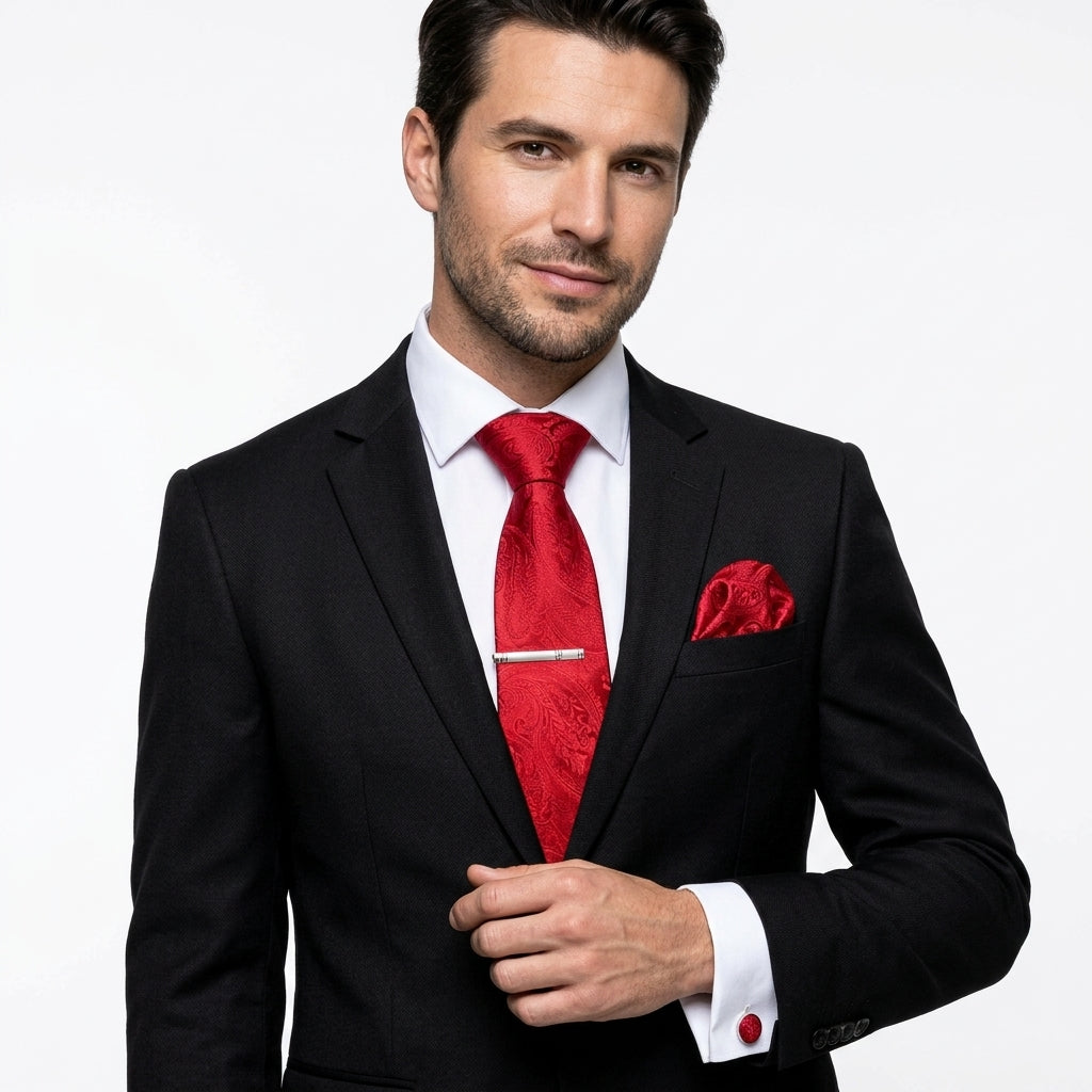 Ensemble Cravate Pour Homme À Motif Paisley : Un Accessoire Élégant Pour Les Mariages, Les Occasions Festives Et Les Événements Spéciaux