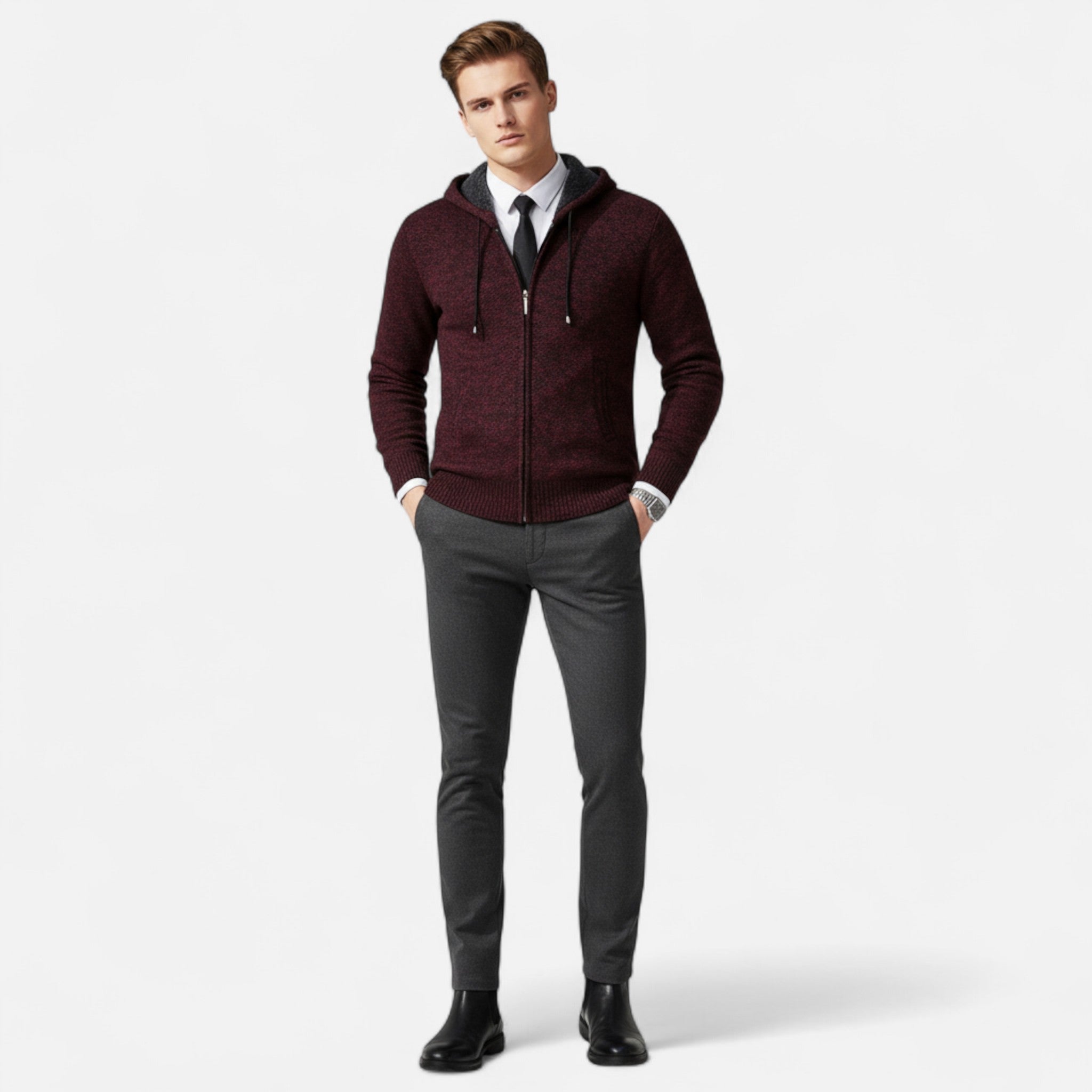 Modero | Gilet zippé homme, col montant ou à capuche