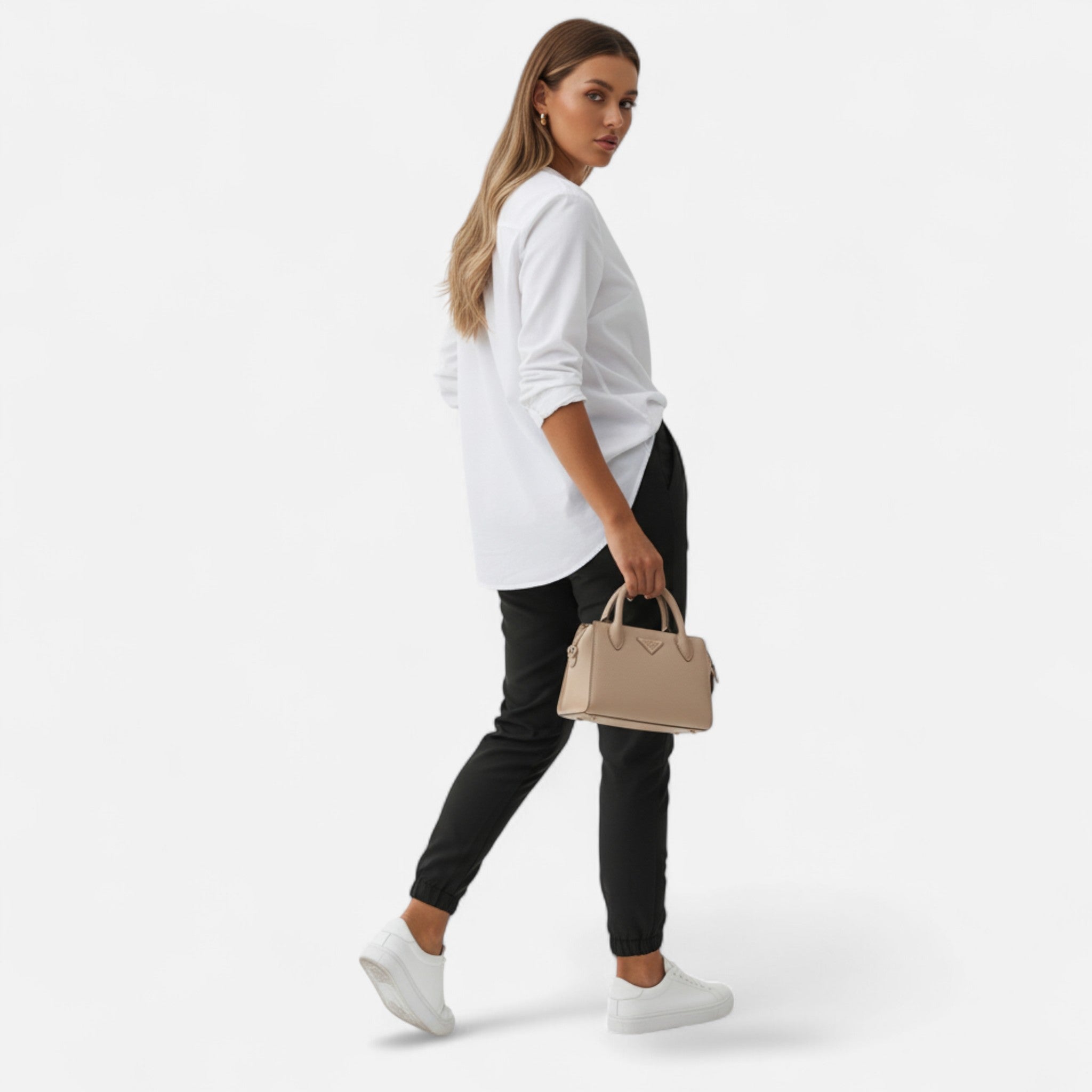 Modero | Pantalon femme taille haute, coupe ajustée