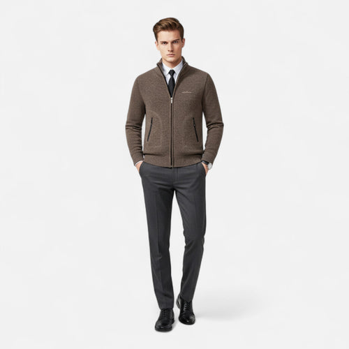 Modero | Cardigan en maille homme à col montant