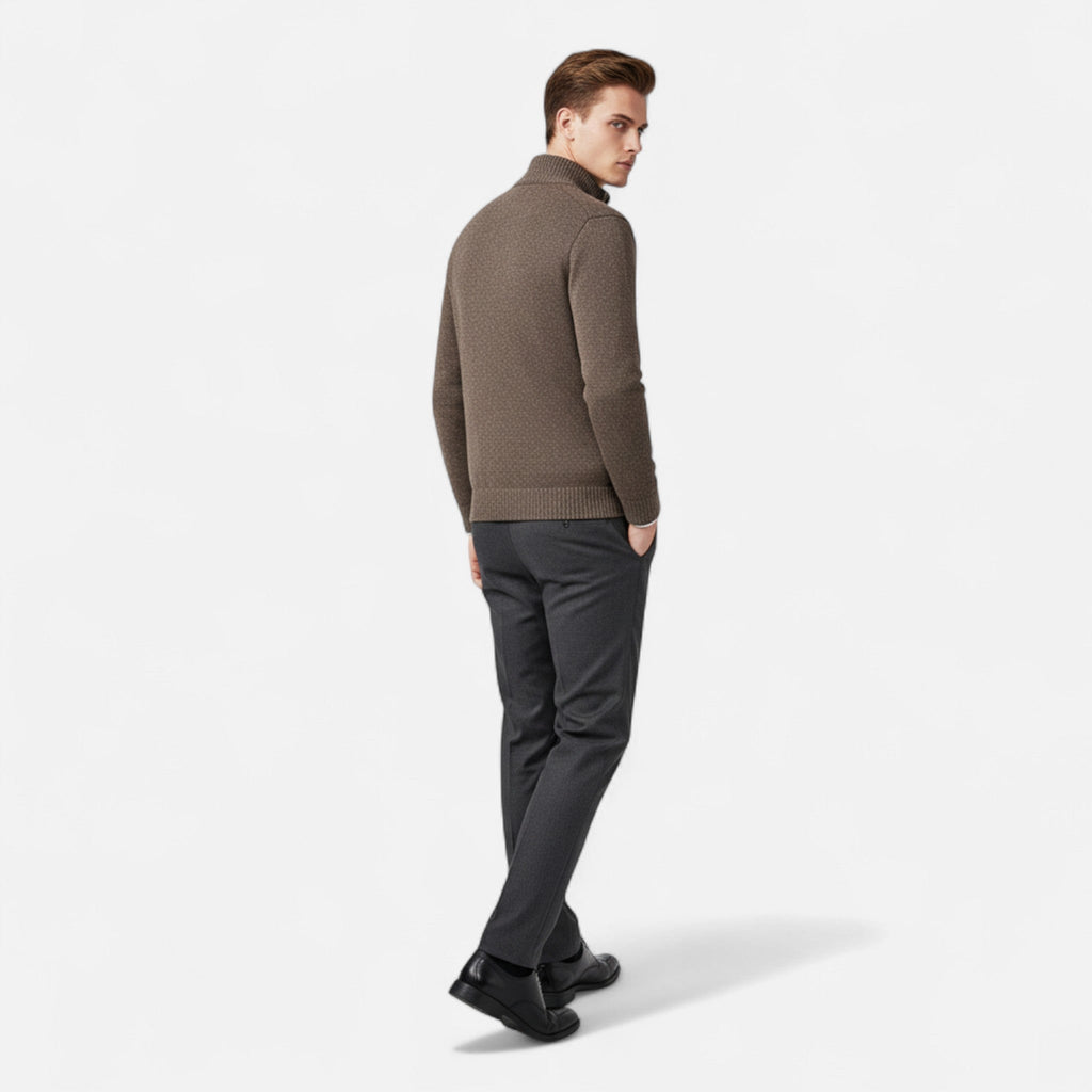 Modero | Cardigan en maille homme à col montant