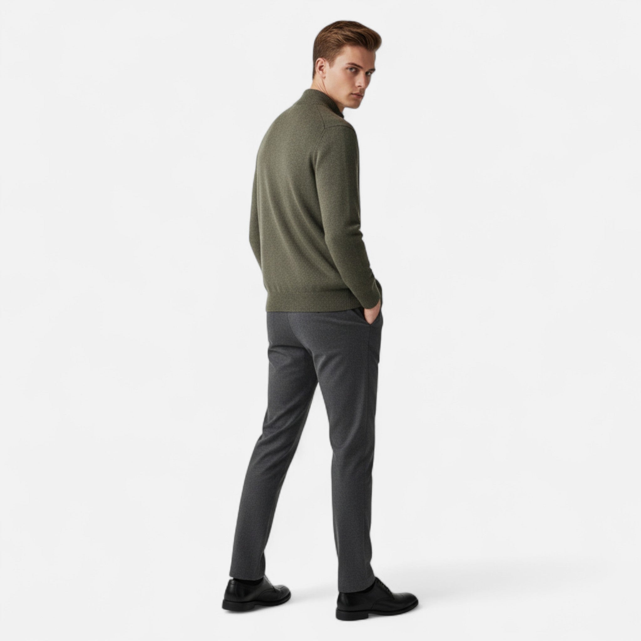 Modero | Cardigan zippé homme en maille fine