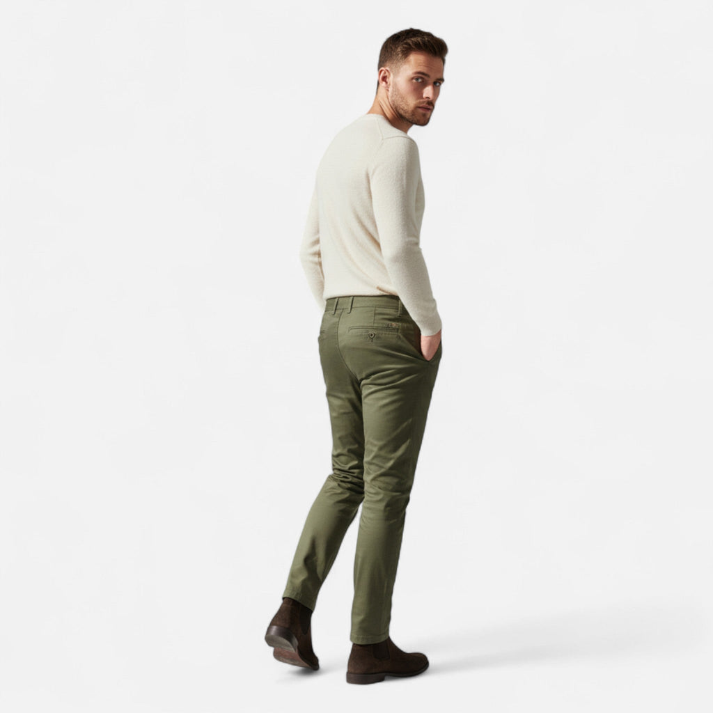 Modero | Chino homme en coton, coupe tailleur
