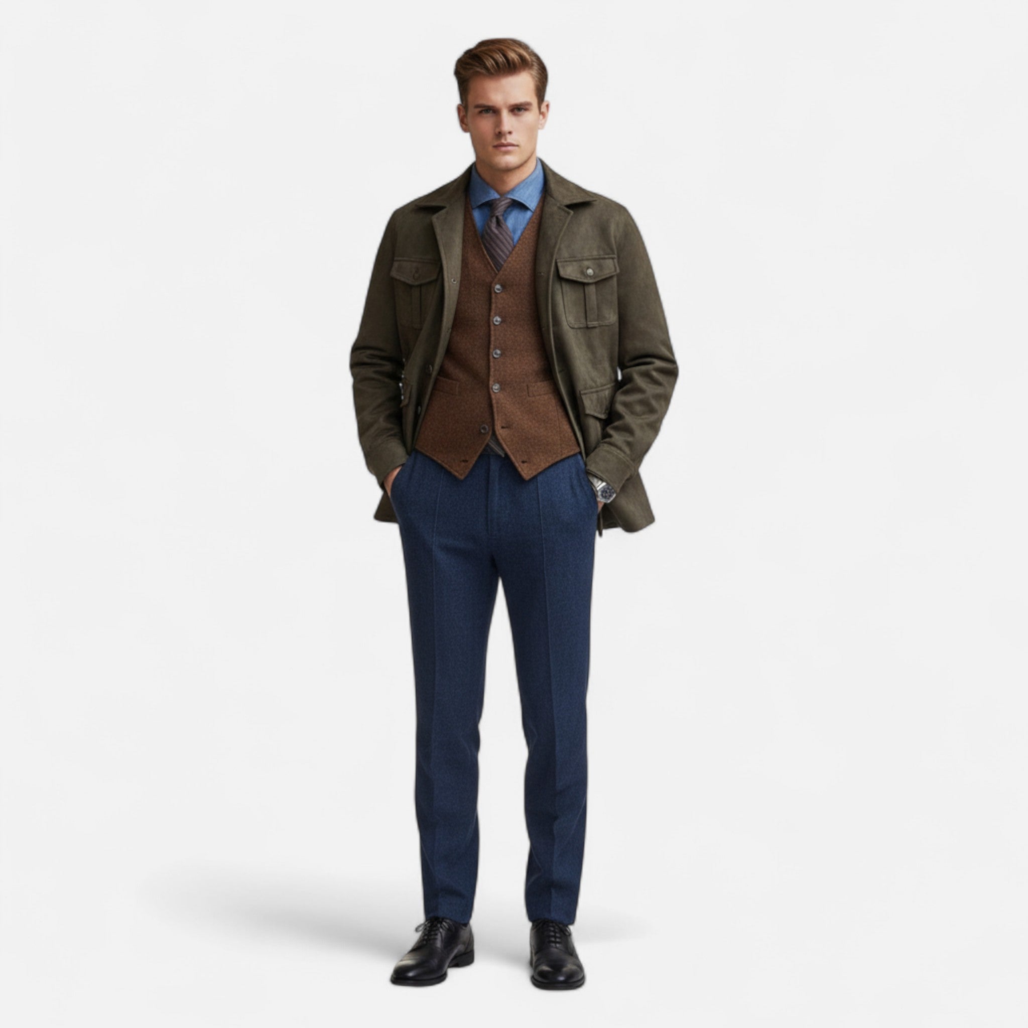 Modero | Veste de chasse homme, esprit héritage