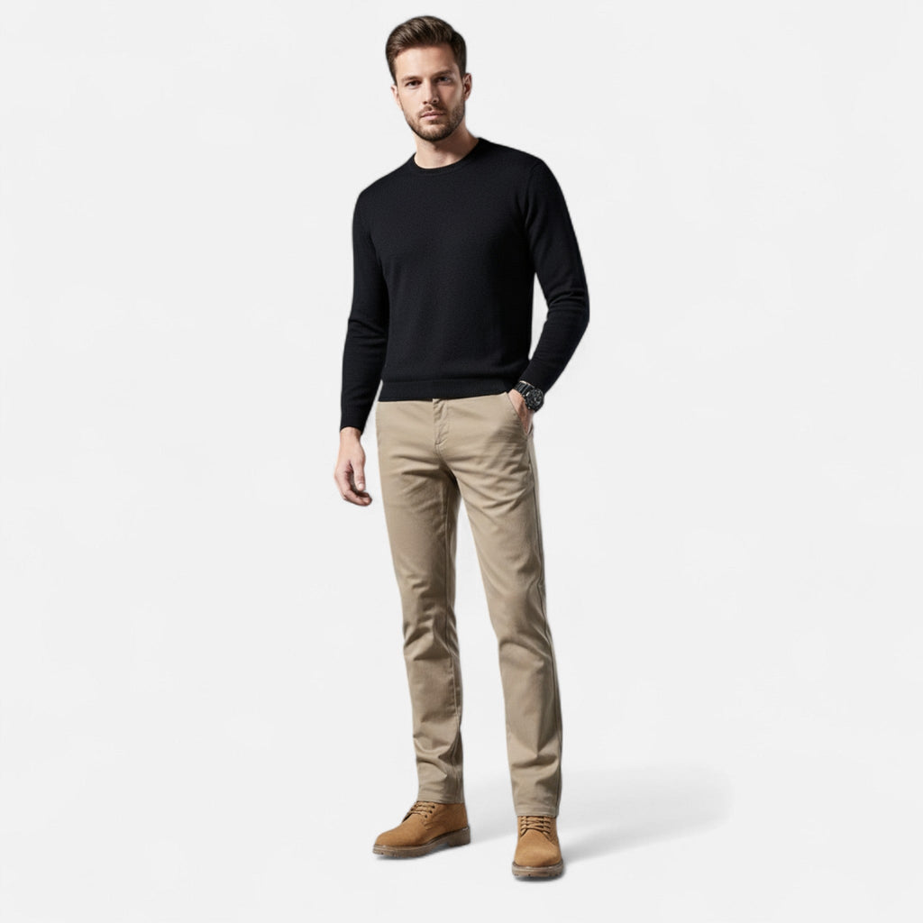 Modero | Pantalon homme en coton, jambe droite