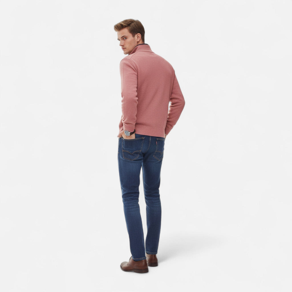 Modero | Pull homme zippé, maille fine