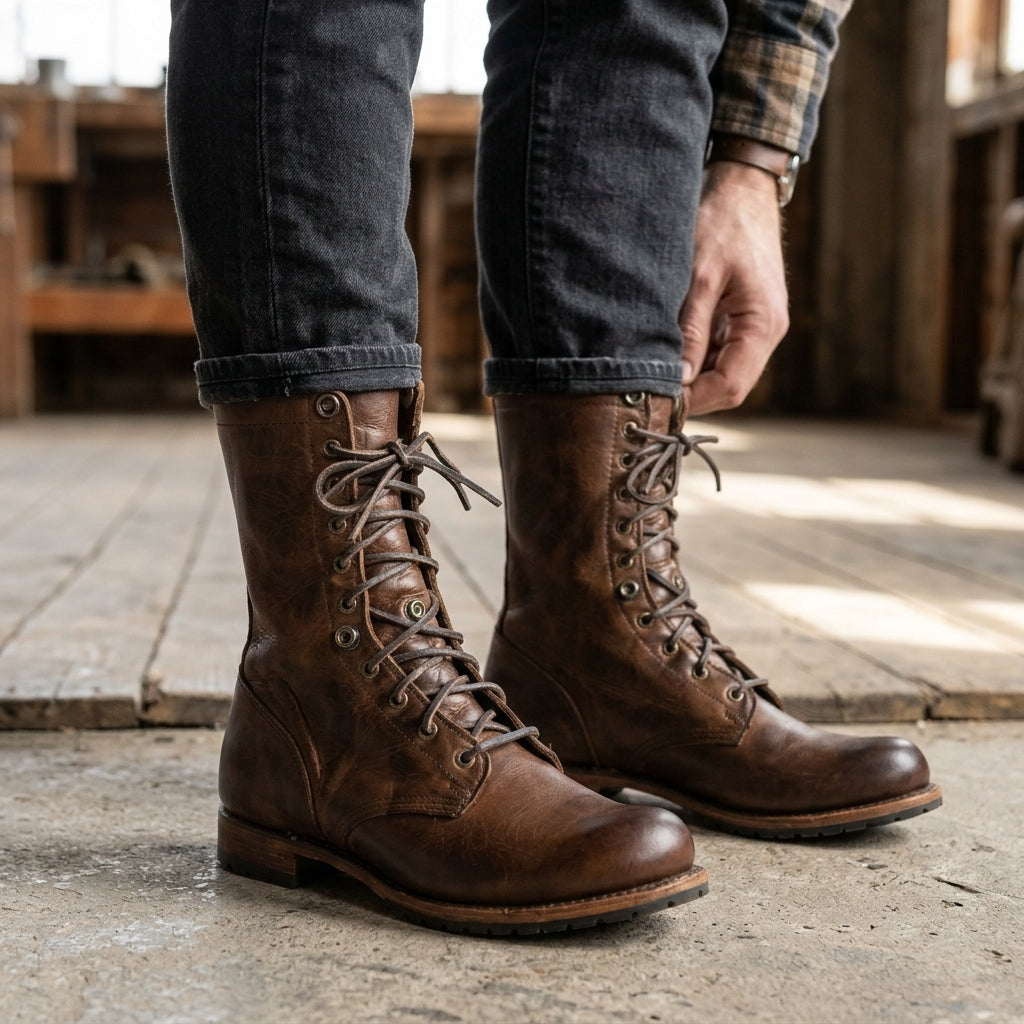 Bottes En Cuir Pour Femme, À La Coupe Souple Et Dotées D'une Doublure Douce : Des Bottes Confortables À Porter Toute La Journée Et Élégantes AU Quotidien