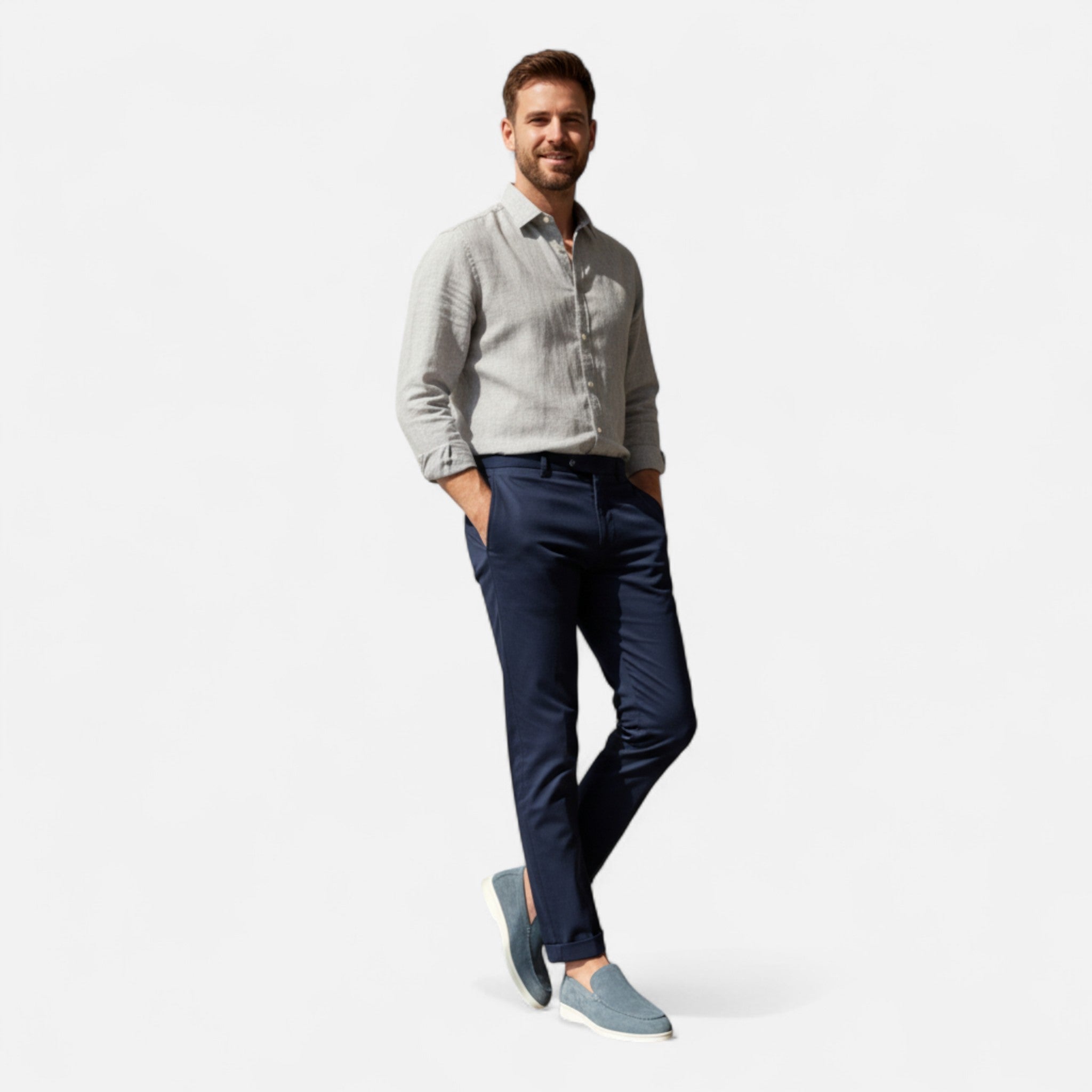 Modero | Mocassins homme à enfiler, texture souple