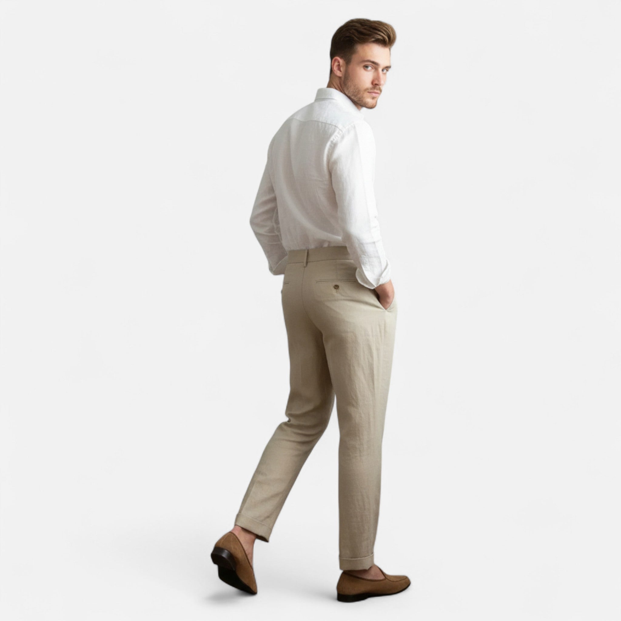 Modero | Pantalon homme tailleur, coupe droite