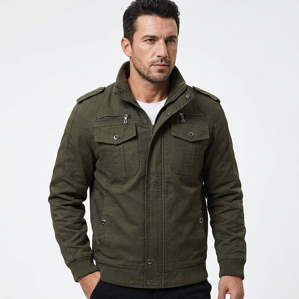 Veste D'hiver Pour Homme De Style Utilitaire Avec Doublure Isolante – Un Vêtement D'extérieur Pratique Pour Les Journées De Travail Et Les Activités De Plein Air