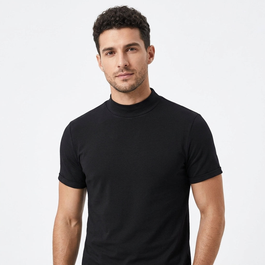T-shirt en coton extensible pour homme – un t-shirt basique et confortable, à porter au quotidien tout au long de l'année, pour un look décontracté