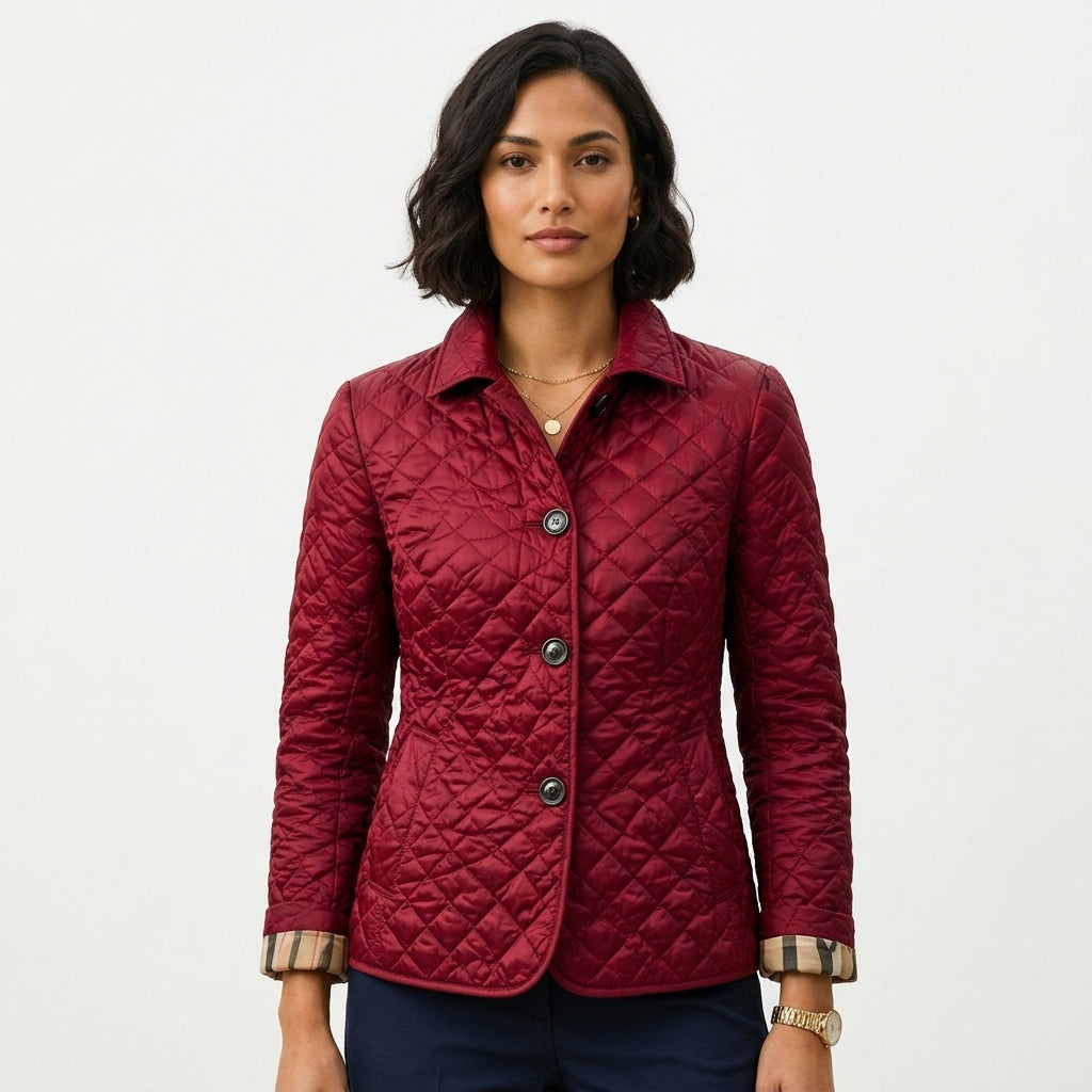Veste Mi-saison Matelassée Légère Pour Femme, Avec Fermeture À Boutons : Une Veste Élégante Et Confortable Pour Le Printemps Et L'automne