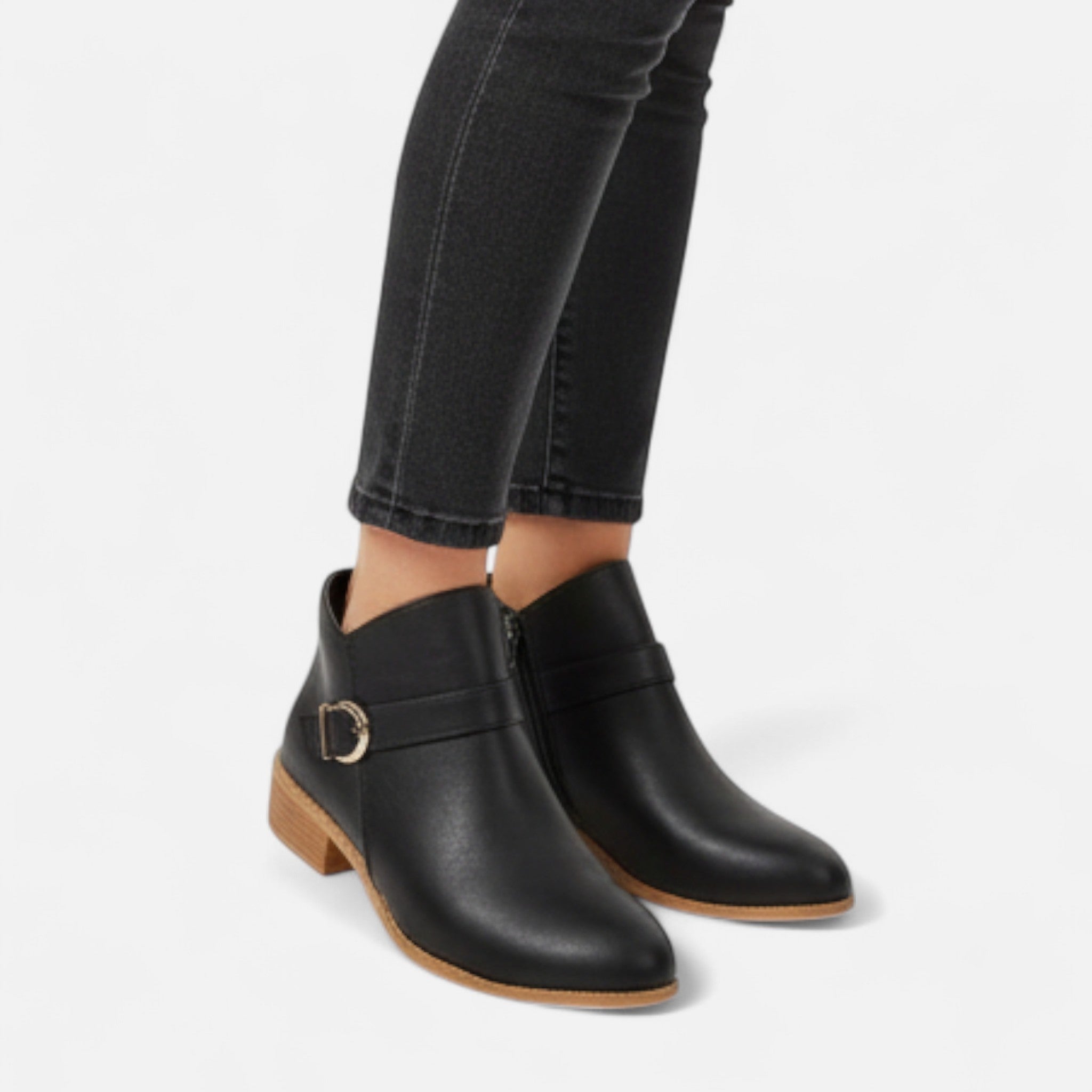 Modero | Bottines femme à bout pointu et boucle