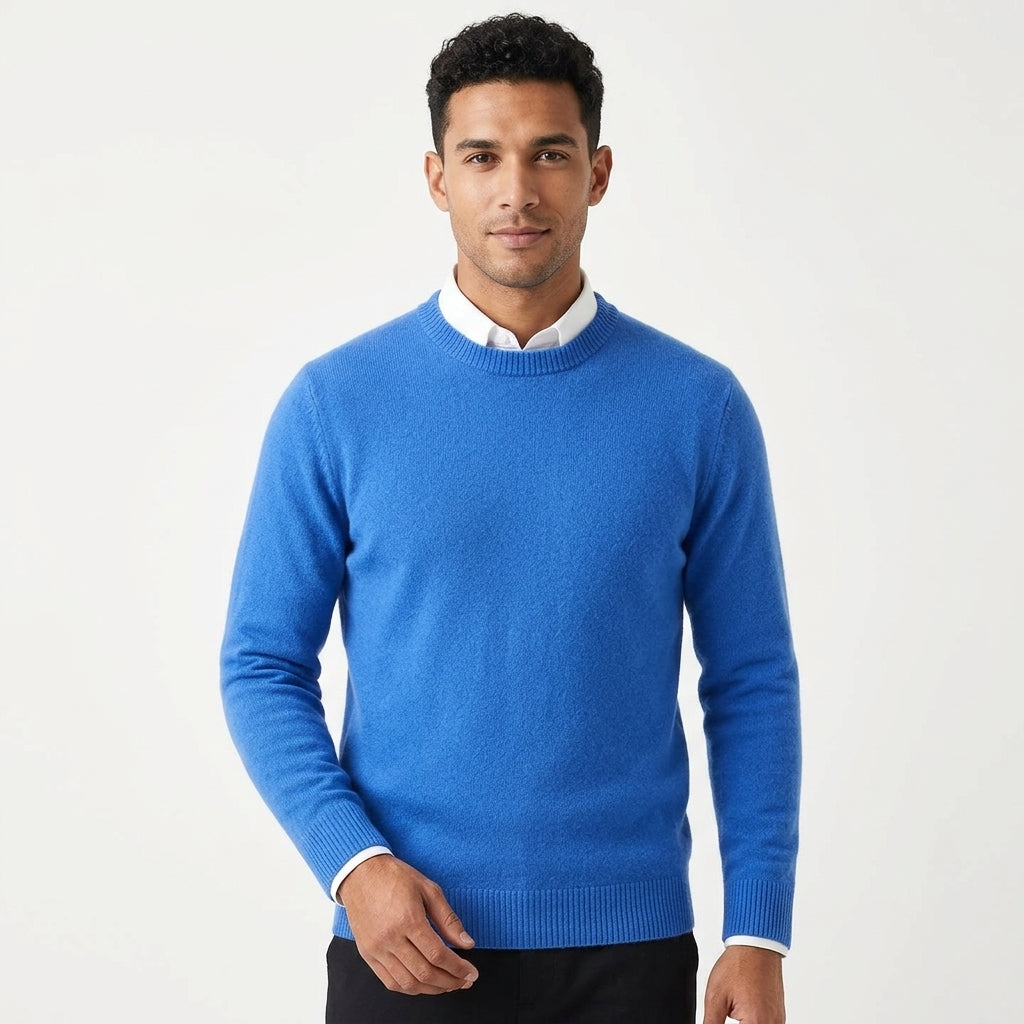 Pull En Cachemire À Col Rond Pour Homme – Un Modèle En Maille Douce Et Élégant, Idéal Pour Les Tenues Chic Et Décontractées Et Pour Un Look Raffiné AU Quotidien