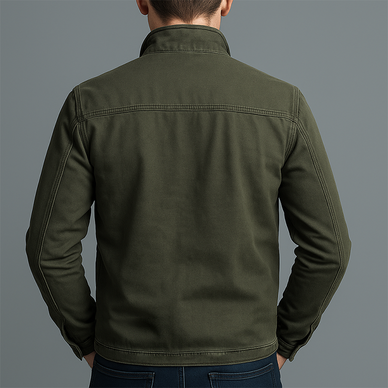 Veste Vintage Pour Homme Avec Fermeture Éclair Et Col Montant – Un Vêtement D'extérieur Classique À Porter AU Quotidien En Automne Et En Hiver