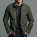 Veste Vintage Pour Homme Avec Fermeture Éclair Et Col Montant – Un Vêtement D'extérieur Classique À Porter AU Quotidien En Automne Et En Hiver