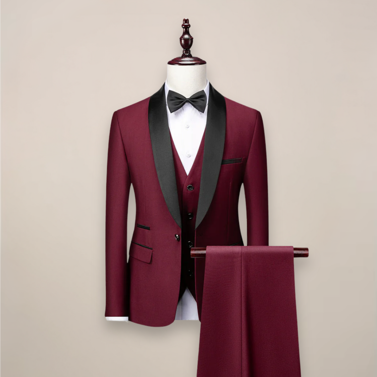 Smoking Trois Pièces Pour Homme, À Col Châle Et Coupe Ajustée : Une Tenue De Cérémonie Élégante Pour Les Mariages, Les Soirées De Gala Et Les Occasions Spéciales En Soirée