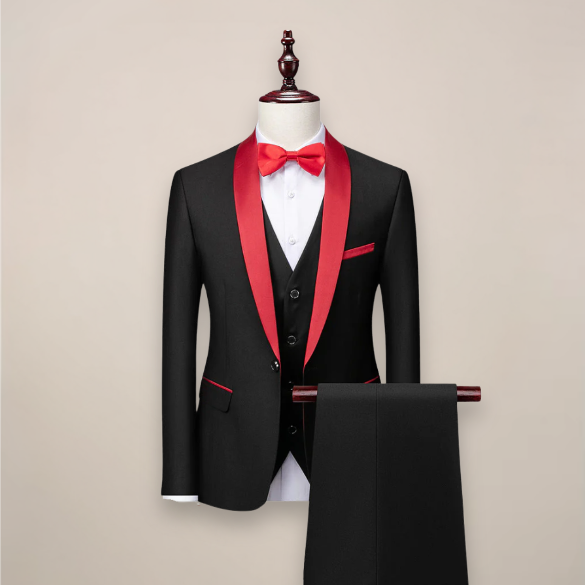 Smoking Trois Pièces Pour Homme, À Col Châle Et Coupe Ajustée : Une Tenue De Cérémonie Élégante Pour Les Mariages, Les Soirées De Gala Et Les Occasions Spéciales En Soirée