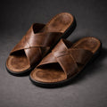 Sandales Sans Lacets Pour Homme À Lanières Entrecroisées – Chaussures D'été Décontractées Pour Les Vacances Et Le Quotidien