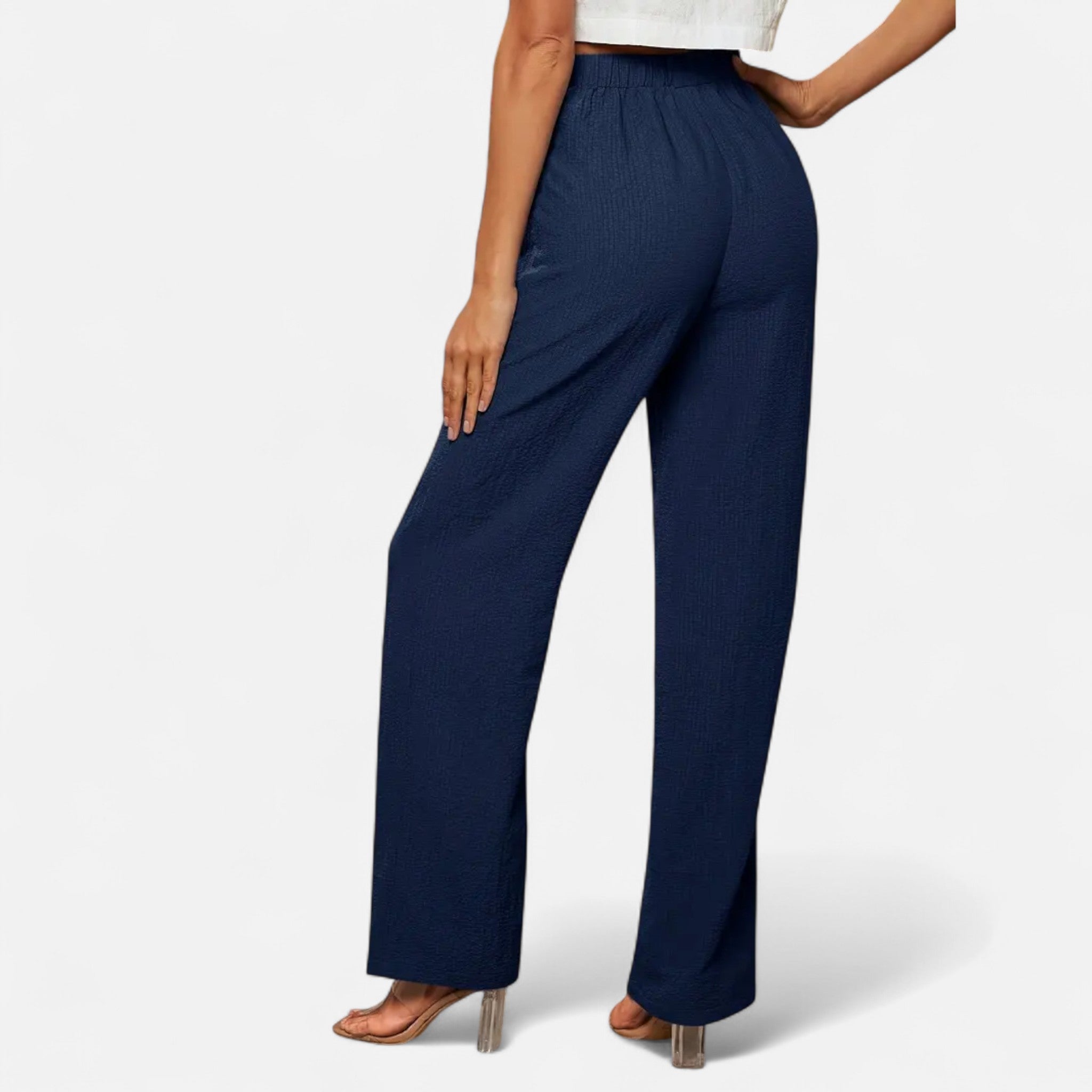 Modero | Pantalon femme à jambe droite, taille haute
