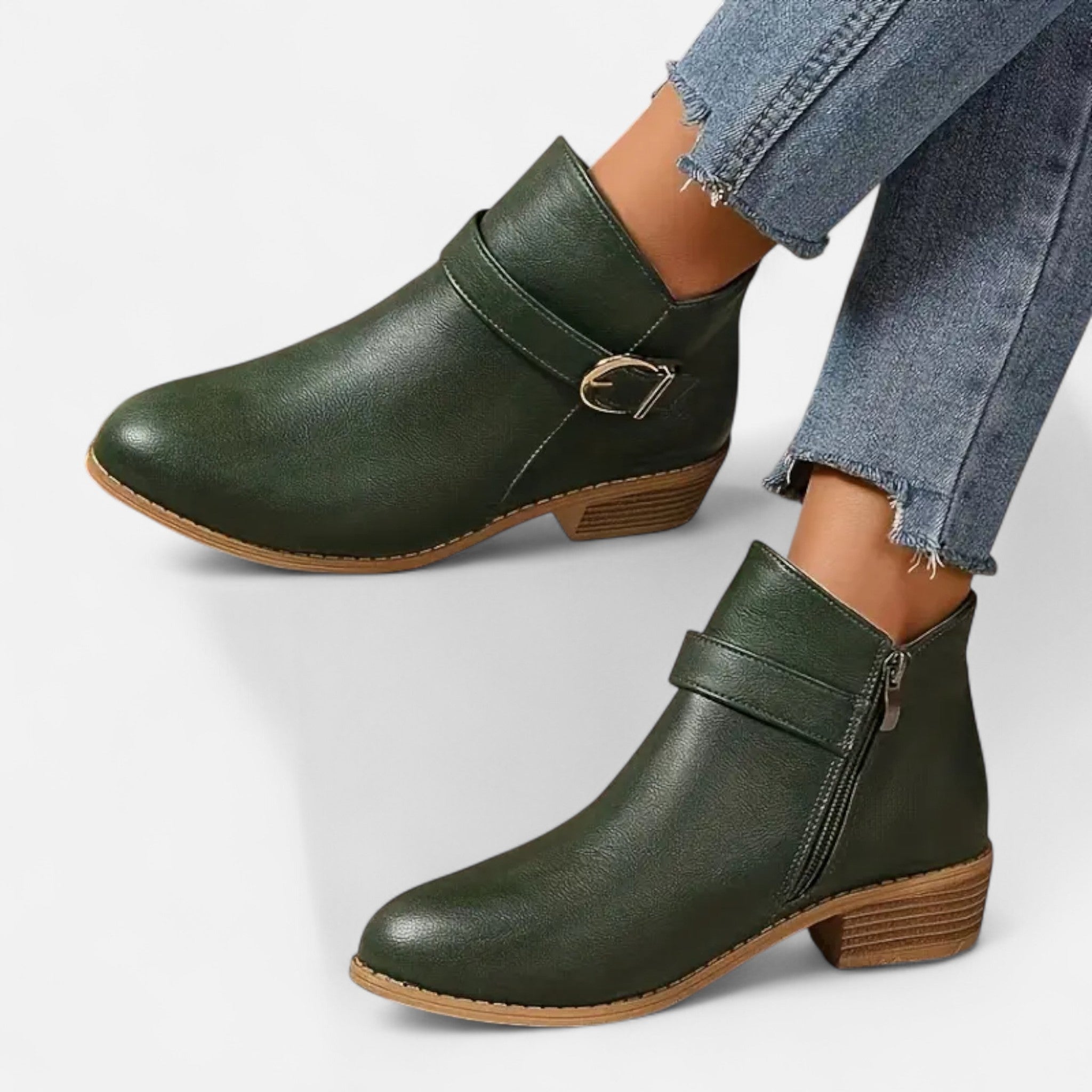 Modero | Bottines femme à bout pointu et boucle