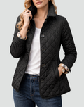 Veste Matelassée Pour Femme, Avec Col Et Fermeture À Boutons Sur Le Devant – Un Vêtement D'extérieur Élégant Pour Tous Les Jours