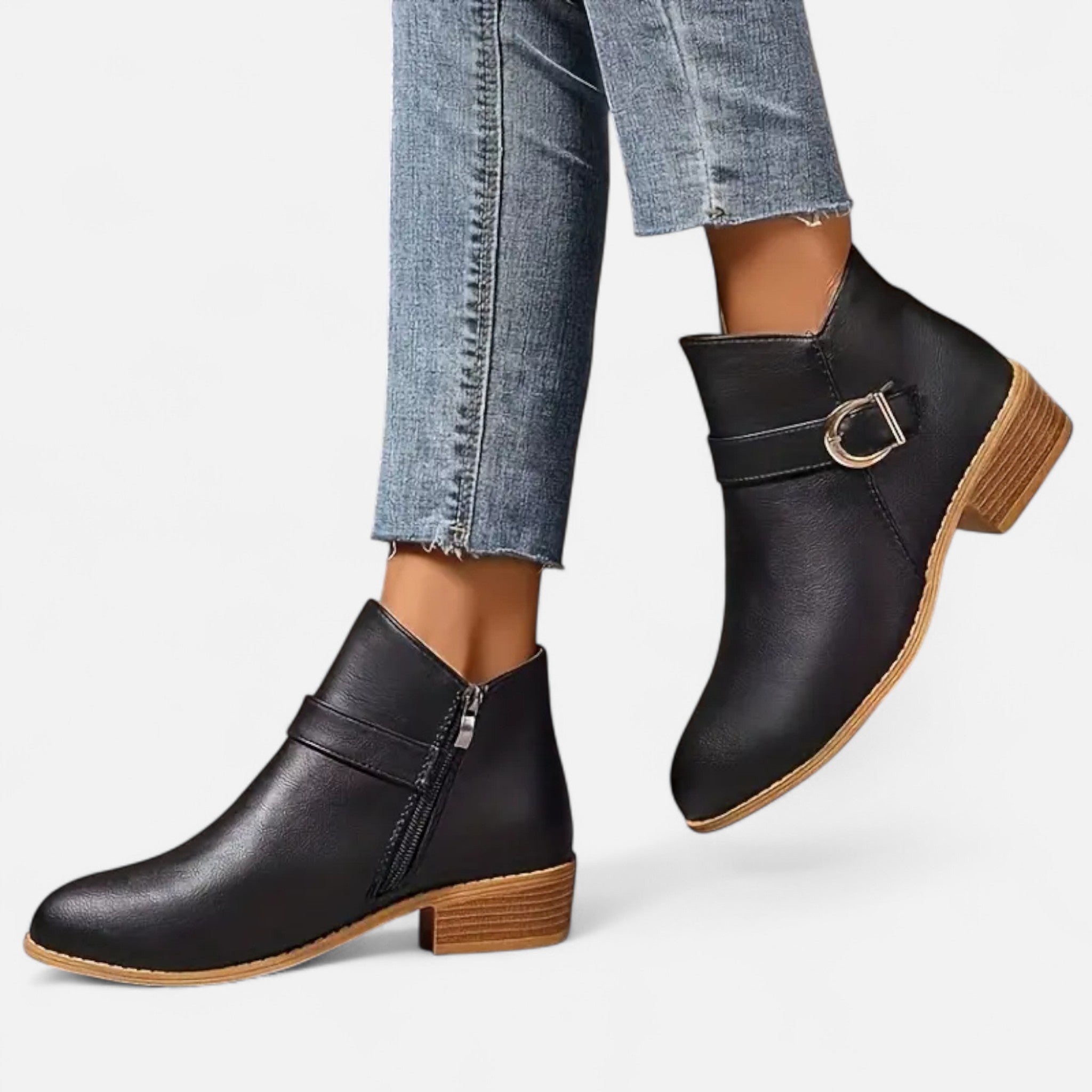 Modero | Bottines femme à bout pointu et boucle