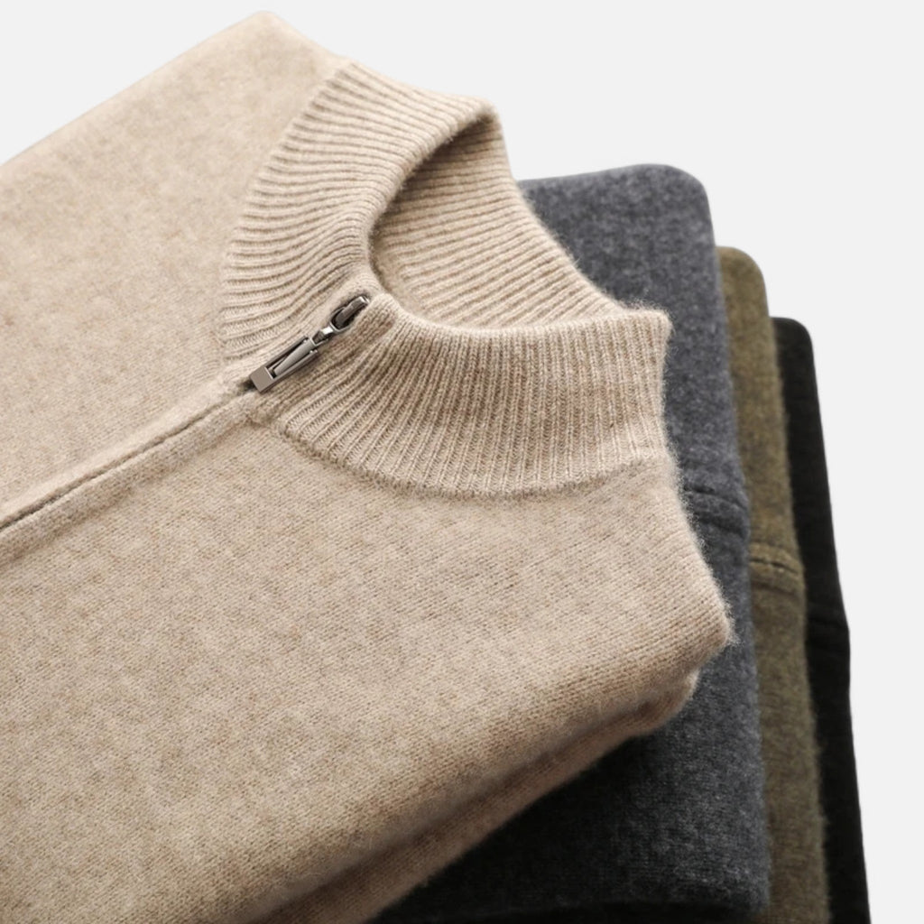 Modero | Cardigan zippé homme en maille fine