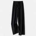 Modero | Pantalon en maille femme, taille haute jambe droite