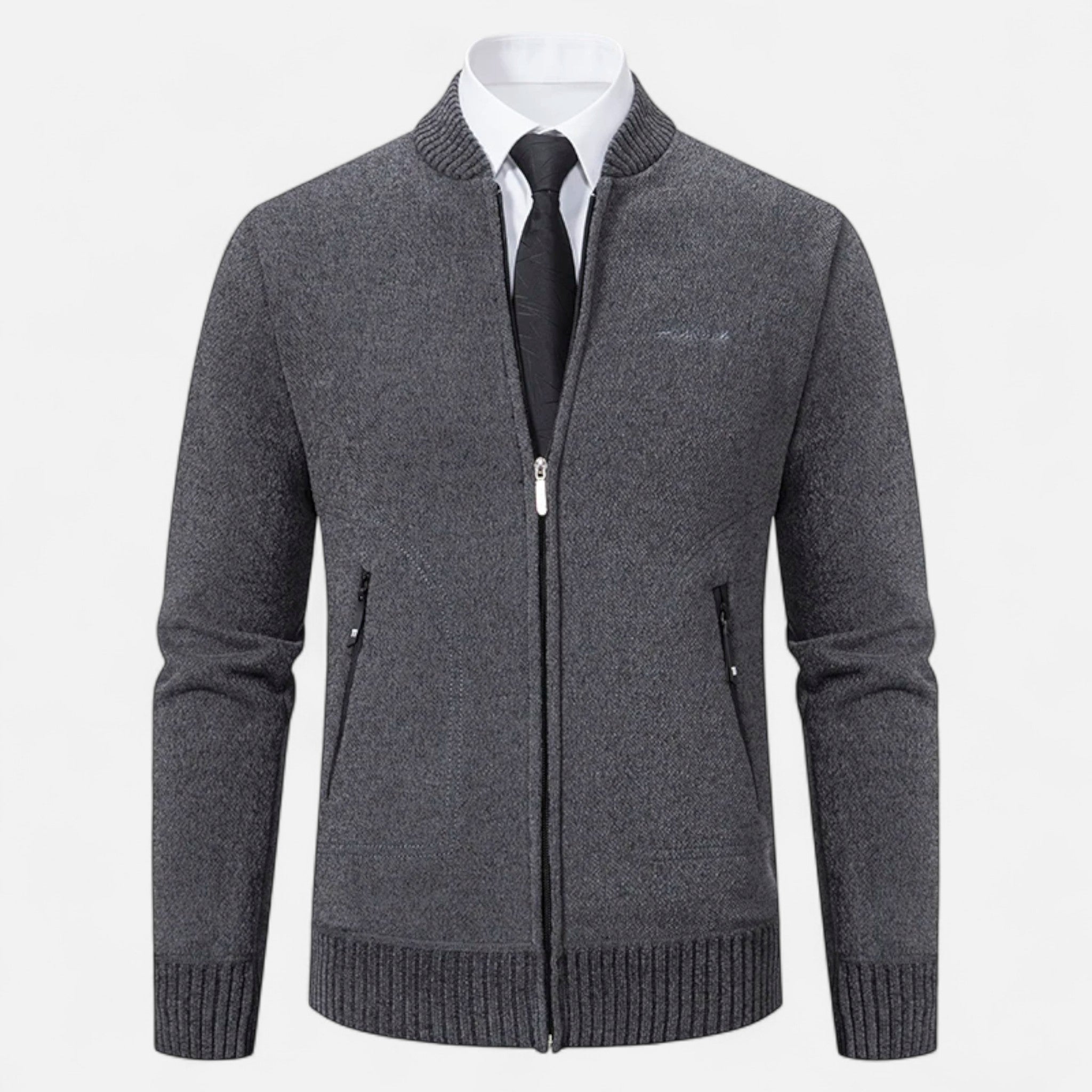Modero | Cardigan en maille homme à col montant