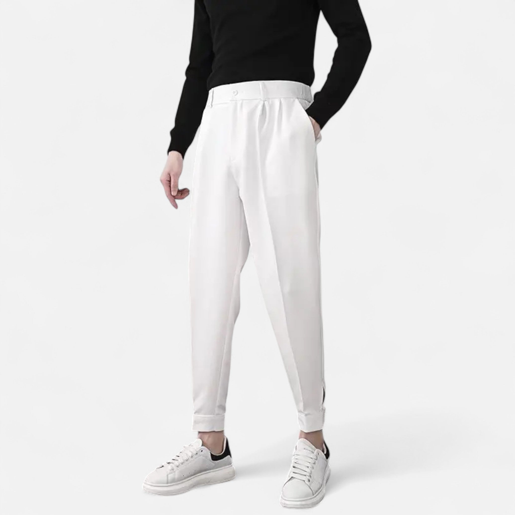 Modero | Pantalon homme à pinces, coupe fuselée