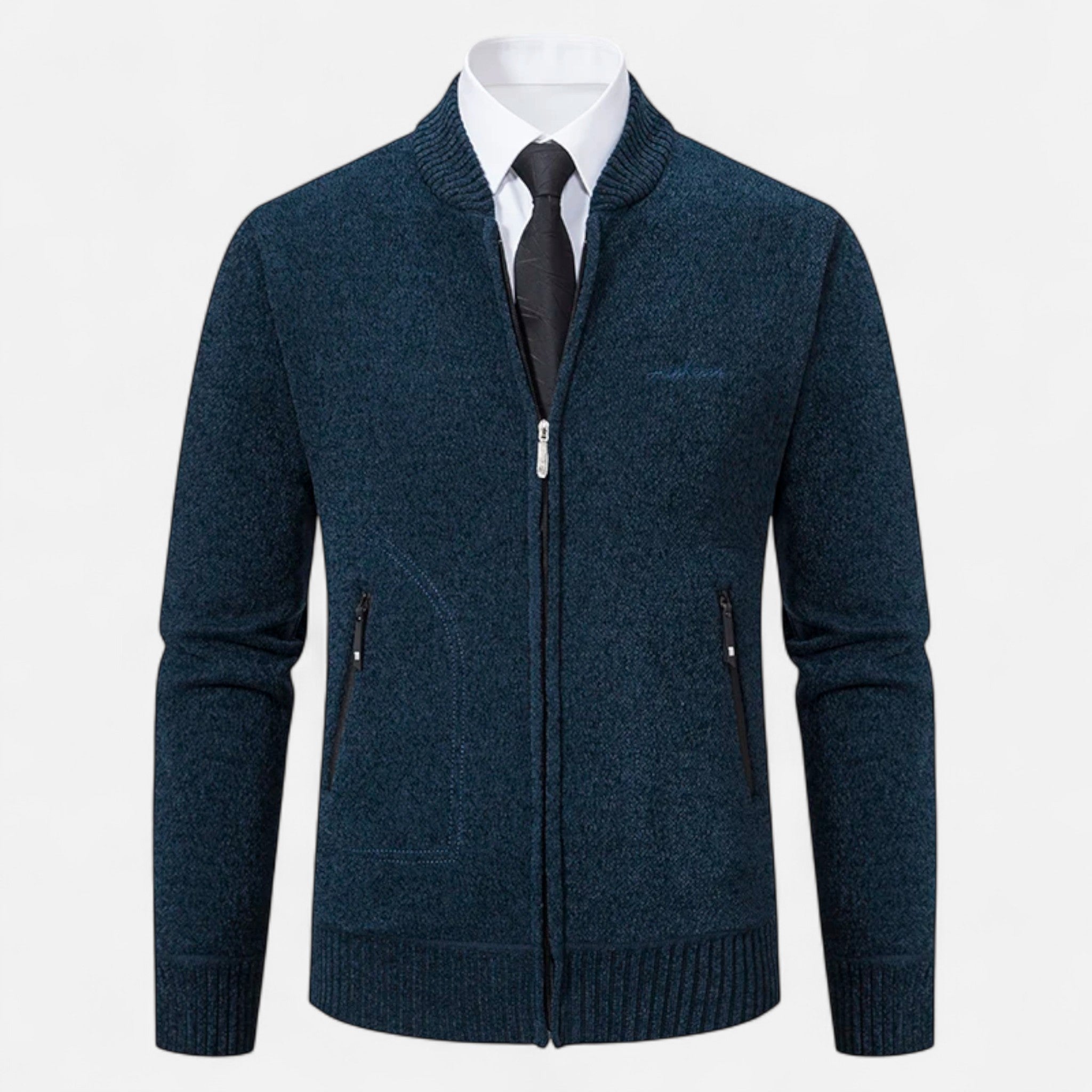 Modero | Cardigan en maille homme à col montant